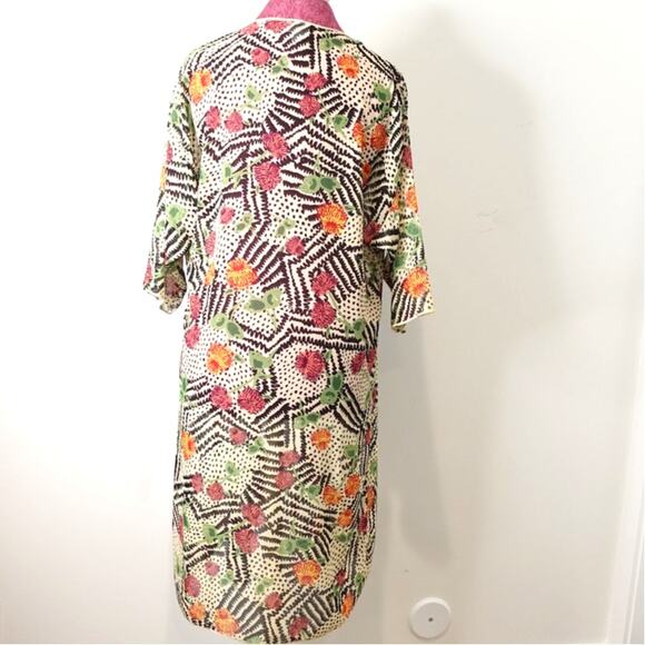 LuLARue Fall Crysanthium colored Tunic Open layered Lindsay Kimona top Size Med. - Picture 10 of 11